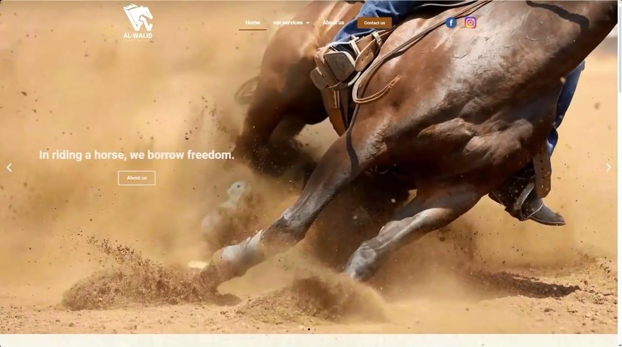 al walid horse resort — web app development — 01